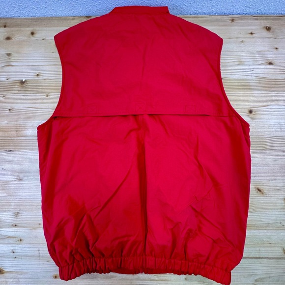 Canon x NFL Official Camera Red Fleece Lined Vest Size‎ M Vintage Promo - Picture 4 of 9